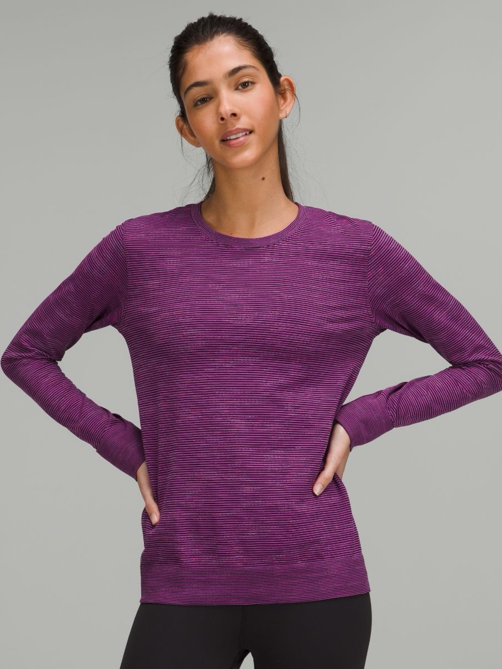 Lululemon Swiftly Relaxed-Fit Long Sleeve Shirt Size 6 Vivid Plum